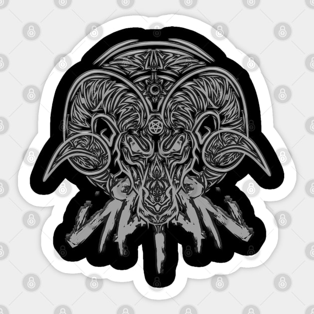 Head Goat Satan Sticker by Dxxon